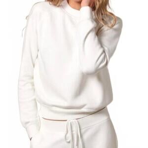 NEW MINNIE ROSE raglan sleeve sweatshirt in white